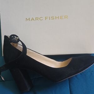 Marc Fisher Women's Black Suede Heels